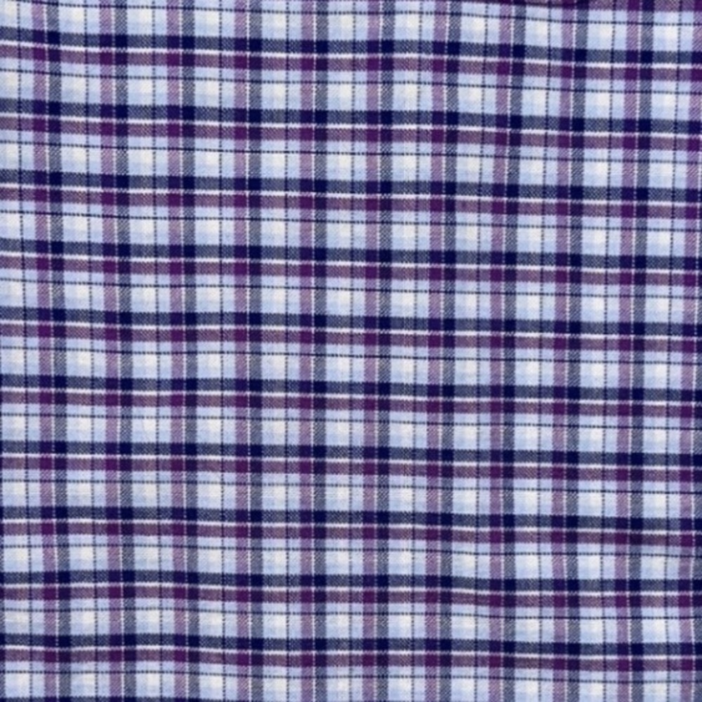 Dockers Battery & Street Shirt Mens XL Purple Blue Plaid Stretch Fit - Picture 7 of 8